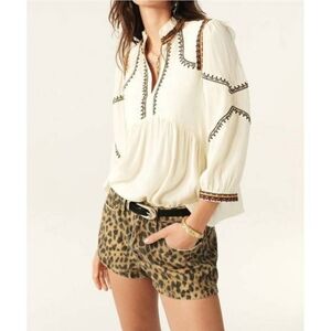 BA&SH Talsie Blouse in Ecru